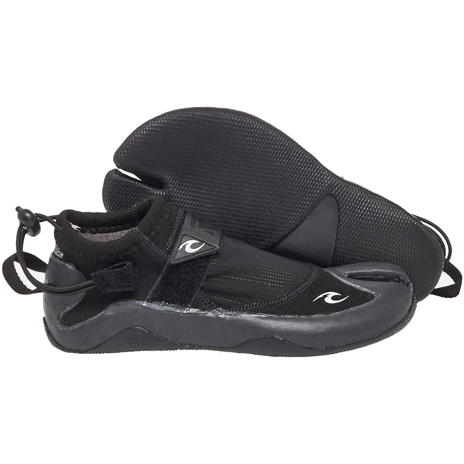 2026 Rip Curl Reefer 1.5mm Split Toe Wetsuit Shoes WBO1AT - Black / Charcoal